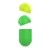 PURO ICON Fluo Case - Etui do Airpods Pro z dodatkową osłonką (Fluo Green + Fluo Yellow Cap)-1446316