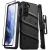 Zizo Bolt Cover - Pancerne etui Samsung Galaxy S21 5G ze szkłem 9H na ekran + podstawka & uchwyt do paska (czarny)-24124