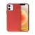 Crong Essential Cover - Etui ze skóry ekologicznej iPhone 12 / iPhone 12 Pro (czerwony)-2761131