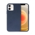 Crong Essential Cover - Etui ze skóry ekologicznej iPhone 12 / iPhone 12 Pro (granatowy)-2761140