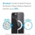 Speck Presidio Perfect-Clear with Glitter + Grips + MagSafe - Etui iPhone 13 z powłoką MICROBAN (Clear/Platinum Glitter)-3372032