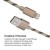 Momax Elite link - Kabel połączeniowy USB do Lightning MFi   elastyczny stojak, 2.4 A, 1 m (Golden)-452223