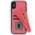 Zizo Nebula Wallet Case - Skórzane etui iPhone X z kieszeniami na karty   saszetka na zamek   szkło 9H na ekran (Pink/Black)-458968