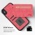 Zizo Nebula Wallet Case - Skórzane etui iPhone X z kieszeniami na karty   saszetka na zamek   szkło 9H na ekran (Pink/Black)-458973