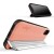 Zizo Retro Series - Etui iPhone Xs / X z kieszenią na karty   podstawka   szkło 9H na ekran (Peach/Silver)-575854
