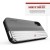 Zizo Retro Series - Etui iPhone Xs / X z kieszenią na karty   podstawka   szkło 9H na ekran (Gray/Silver)-575871