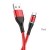 Borofone - kabel ładowania USB-A do micro USB z końcówką magnetyczną i podświetleniem, czerwony-890973