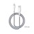 Borofone - kabel USB-A do Lightning z pozłacanym rdzeniem i nylonowym oplotem, 1m biały-891079