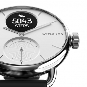 Withings Scanwatch Zegarek  z funkcją EKG pomiarem pulsu i SPO2 (biały) 38mm